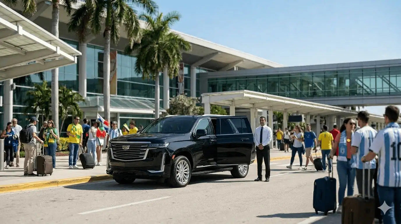 Mia arrivals limo waiting